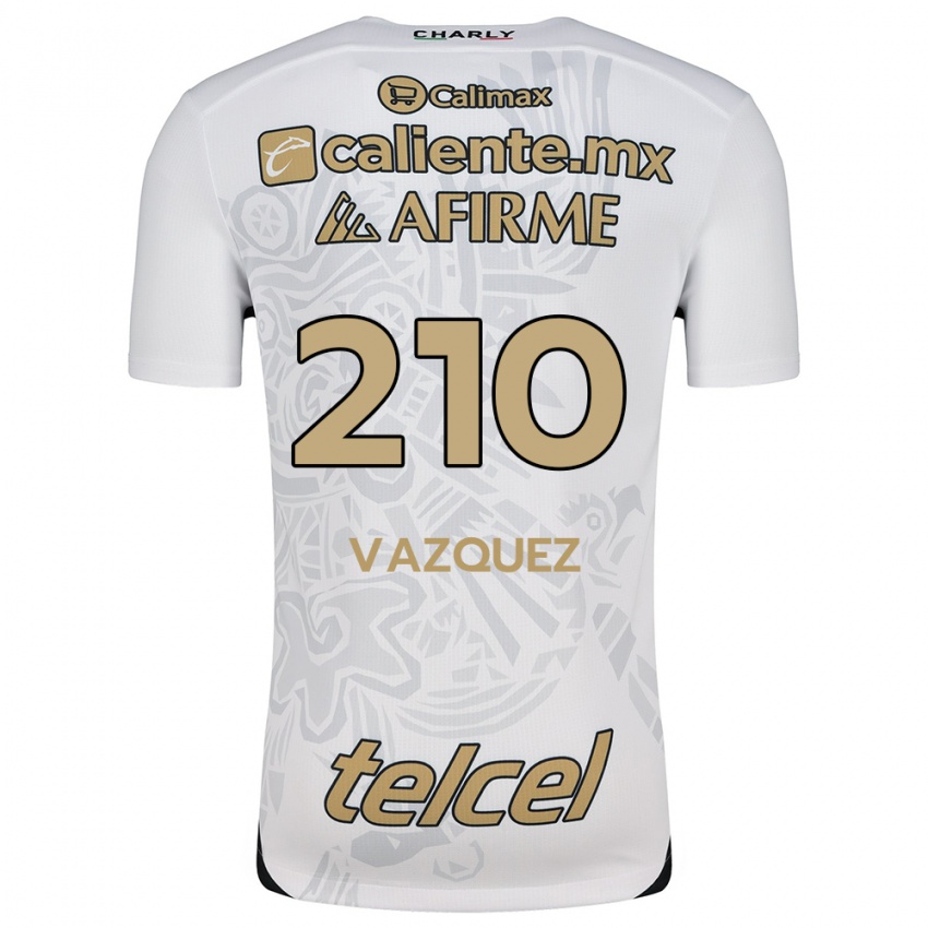 Niño Camiseta Daniel Vázquez #210 Blanco Negro 2ª Equipación 2024/25 La Camisa