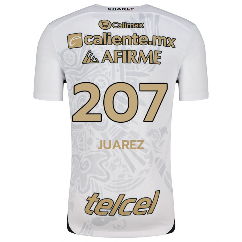 Niño Camiseta José Juárez #207 Blanco Negro 2ª Equipación 2024/25 La Camisa