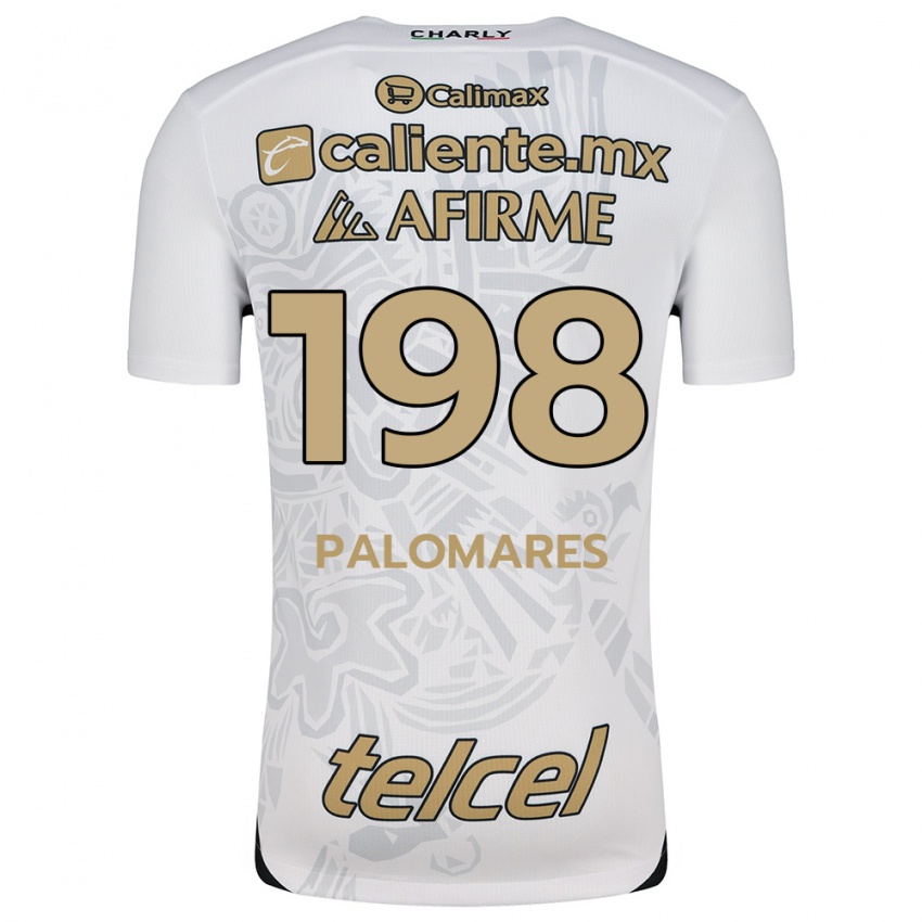 Niño Camiseta Ramón Palomares #198 Blanco Negro 2ª Equipación 2024/25 La Camisa