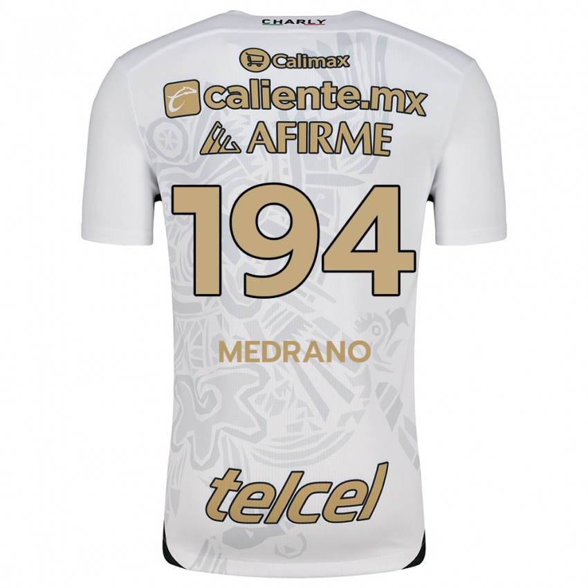 Niño Camiseta Luis Medrano #194 Blanco Negro 2ª Equipación 2024/25 La Camisa