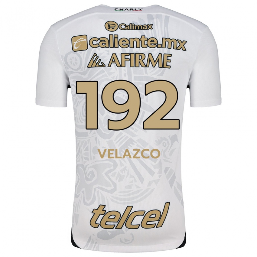 Niño Camiseta Emiliano Velazco #192 Blanco Negro 2ª Equipación 2024/25 La Camisa