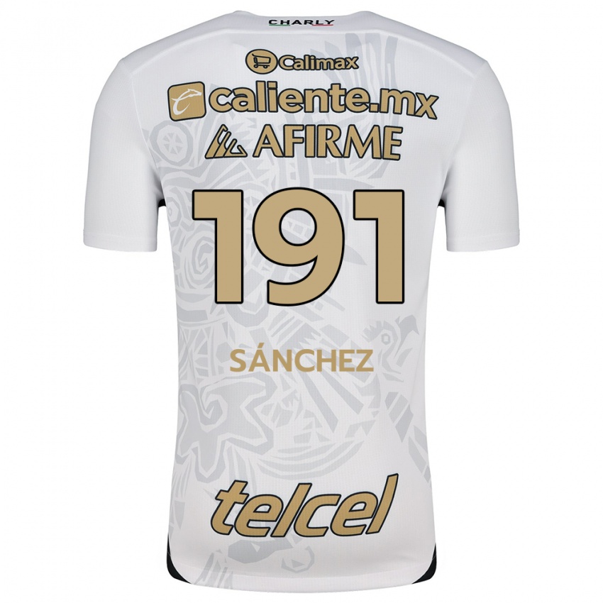 Niño Camiseta Diego Sánchez #191 Blanco Negro 2ª Equipación 2024/25 La Camisa