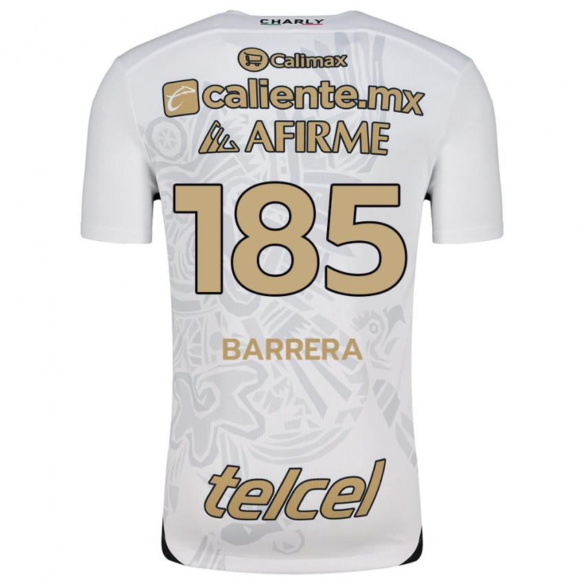 Niño Camiseta Geonathan Barrera #185 Blanco Negro 2ª Equipación 2024/25 La Camisa