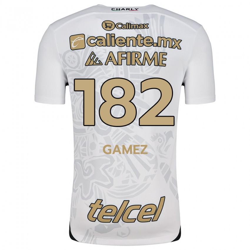 Niño Camiseta Mark Gamez #182 Blanco Negro 2ª Equipación 2024/25 La Camisa