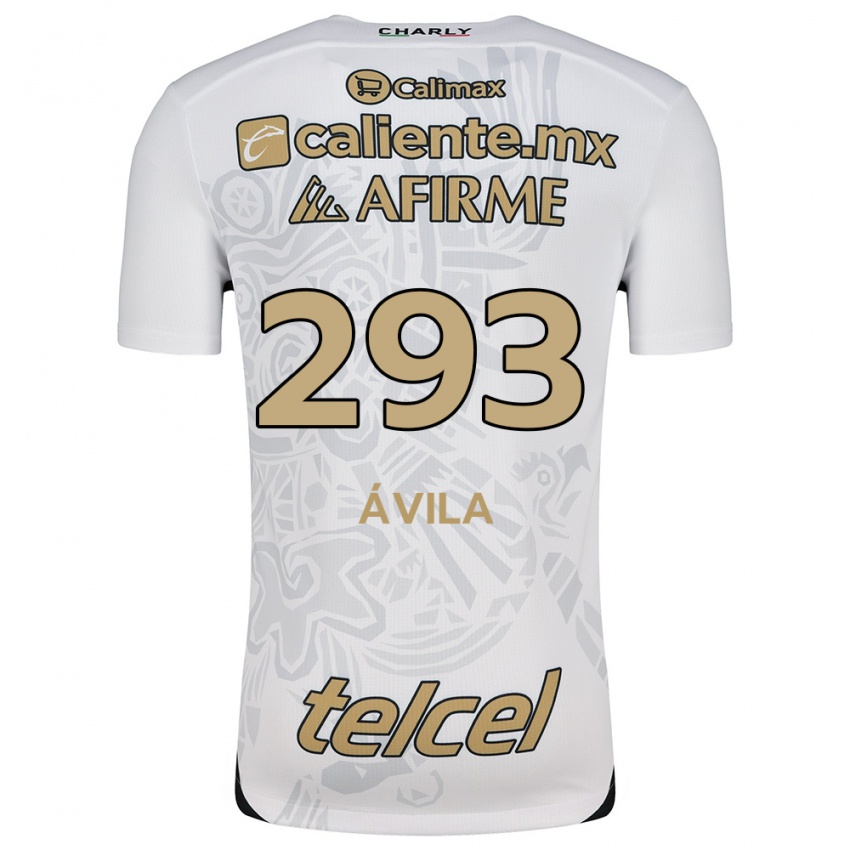 Niño Camiseta Daniel Ávila #293 Blanco Negro 2ª Equipación 2024/25 La Camisa