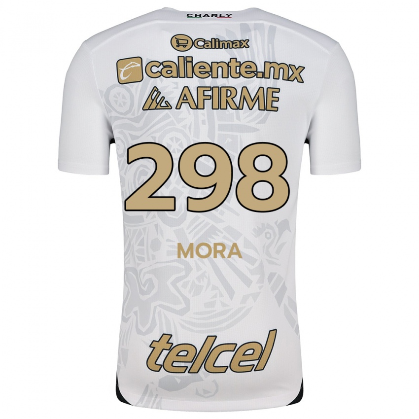 Niño Camiseta Gilberto Mora #298 Blanco Negro 2ª Equipación 2024/25 La Camisa