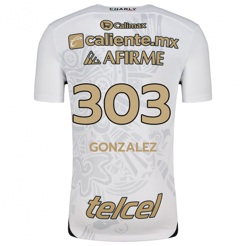 Niño Camiseta Osmar González #303 Blanco Negro 2ª Equipación 2024/25 La Camisa