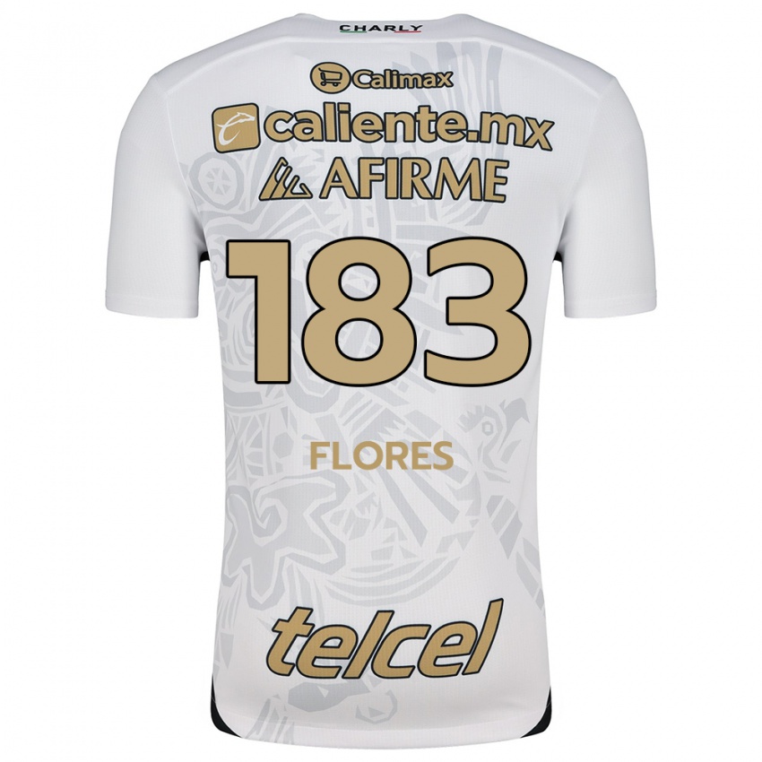 Niño Camiseta Abraham Flores #183 Blanco Negro 2ª Equipación 2024/25 La Camisa