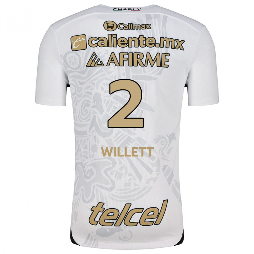 Niño Camiseta Adyson Willett #2 Blanco Negro 2ª Equipación 2024/25 La Camisa