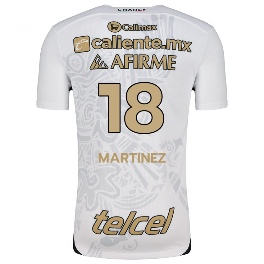 Niño Camiseta Natividad Martínez #18 Blanco Negro 2ª Equipación 2024/25 La Camisa