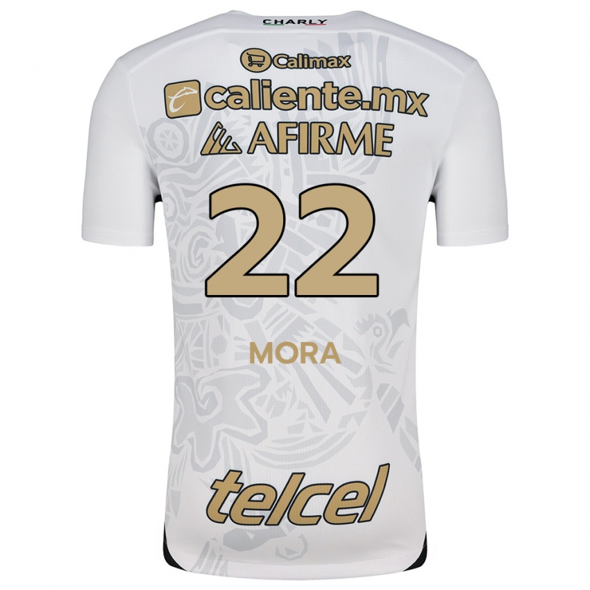 Niño Camiseta Bianca Mora #22 Blanco Negro 2ª Equipación 2024/25 La Camisa