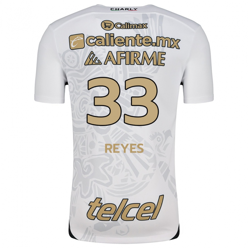 Niño Camiseta Jazmín Reyes #33 Blanco Negro 2ª Equipación 2024/25 La Camisa