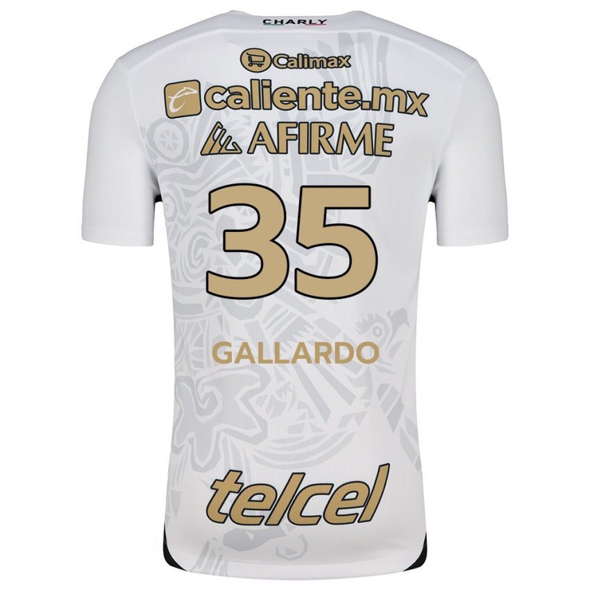 Niño Camiseta Gloriaisabel Gallardo #35 Blanco Negro 2ª Equipación 2024/25 La Camisa