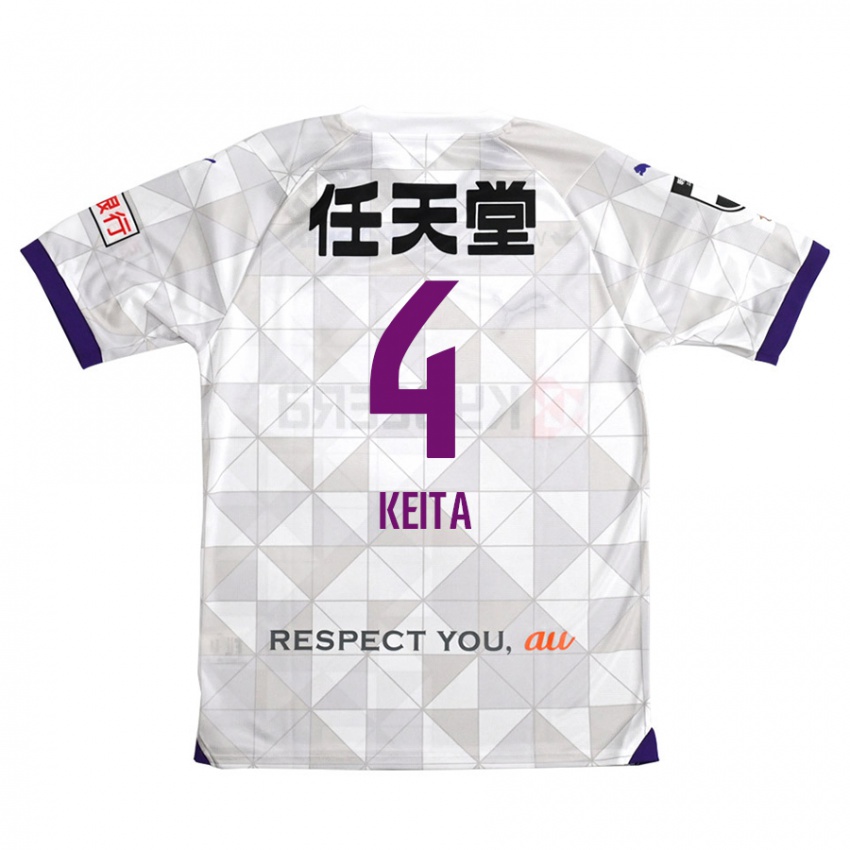 Niño Camiseta Keita Matsuda #4 Blanco Morado 2ª Equipación 2024/25 La Camisa