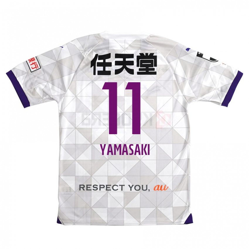 Niño Camiseta Ryogo Yamasaki #11 Blanco Morado 2ª Equipación 2024/25 La Camisa