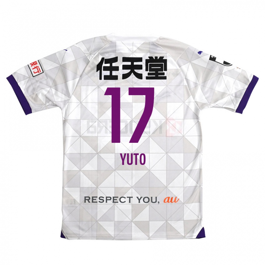 Niño Camiseta Yuto Anzai #17 Blanco Morado 2ª Equipación 2024/25 La Camisa