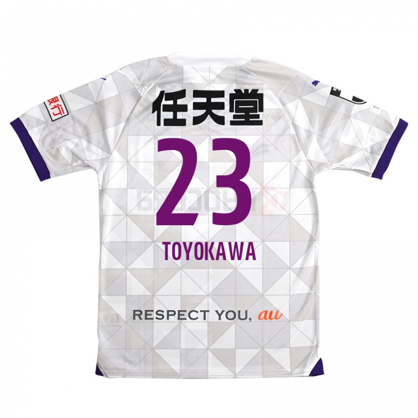 Niño Camiseta Yuta Toyokawa #23 Blanco Morado 2ª Equipación 2024/25 La Camisa