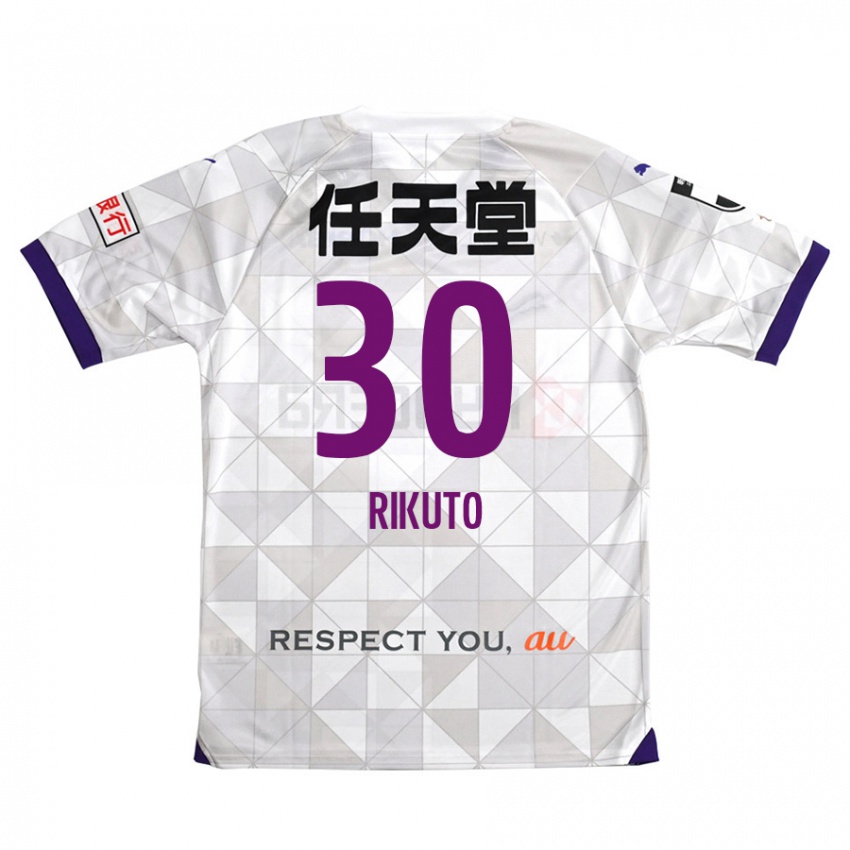 Niño Camiseta Rikuto Iida #30 Blanco Morado 2ª Equipación 2024/25 La Camisa