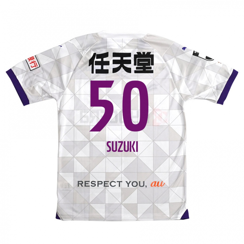 Niño Camiseta Yoshinori Suzuki #50 Blanco Morado 2ª Equipación 2024/25 La Camisa