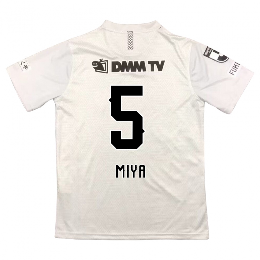 Niño Camiseta Daiki Miya #5 Gris Negro 2ª Equipación 2024/25 La Camisa