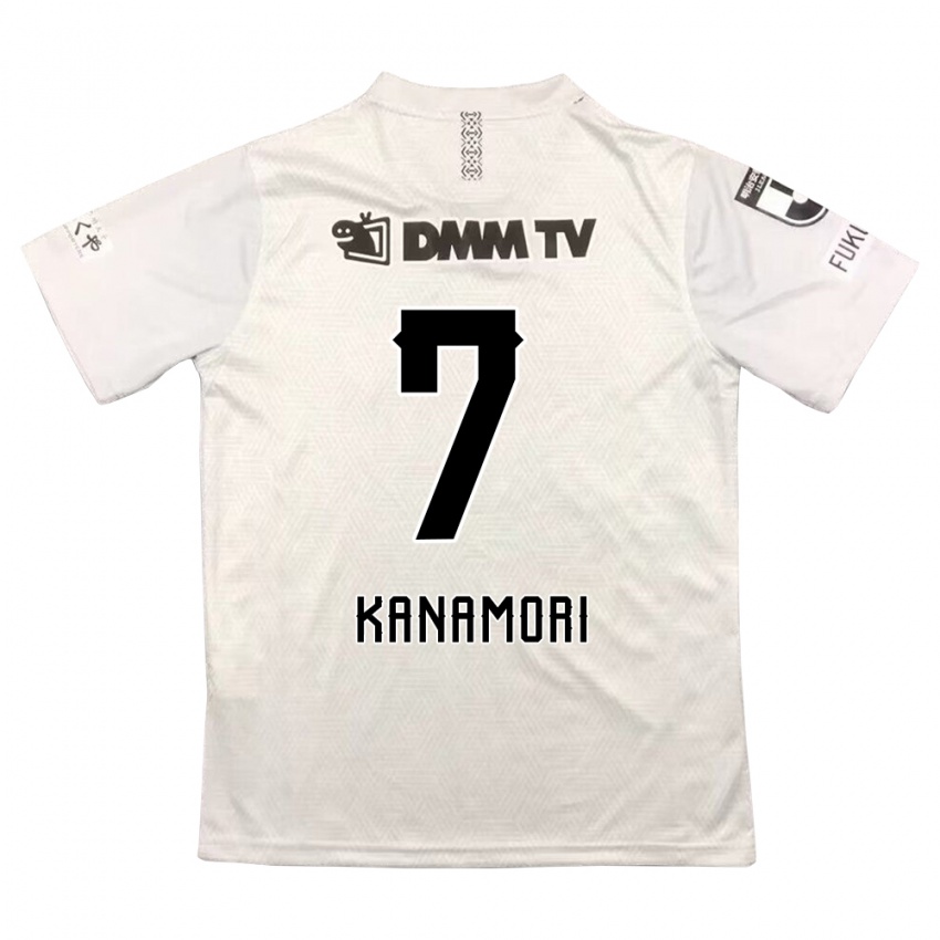 Niño Camiseta Takeshi Kanamori #7 Gris Negro 2ª Equipación 2024/25 La Camisa