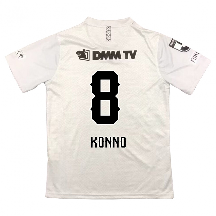 Niño Camiseta Kazuya Konno #8 Gris Negro 2ª Equipación 2024/25 La Camisa