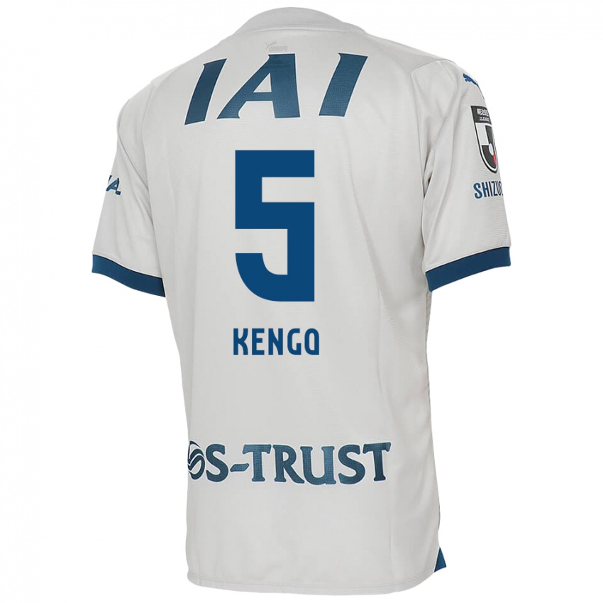 Niño Camiseta Kengo Kitazume #5 Blanco Azul 2ª Equipación 2024/25 La Camisa