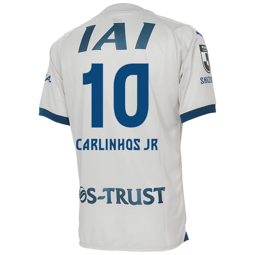 Niño Camiseta Carlinhos Junior #10 Blanco Azul 2ª Equipación 2024/25 La Camisa