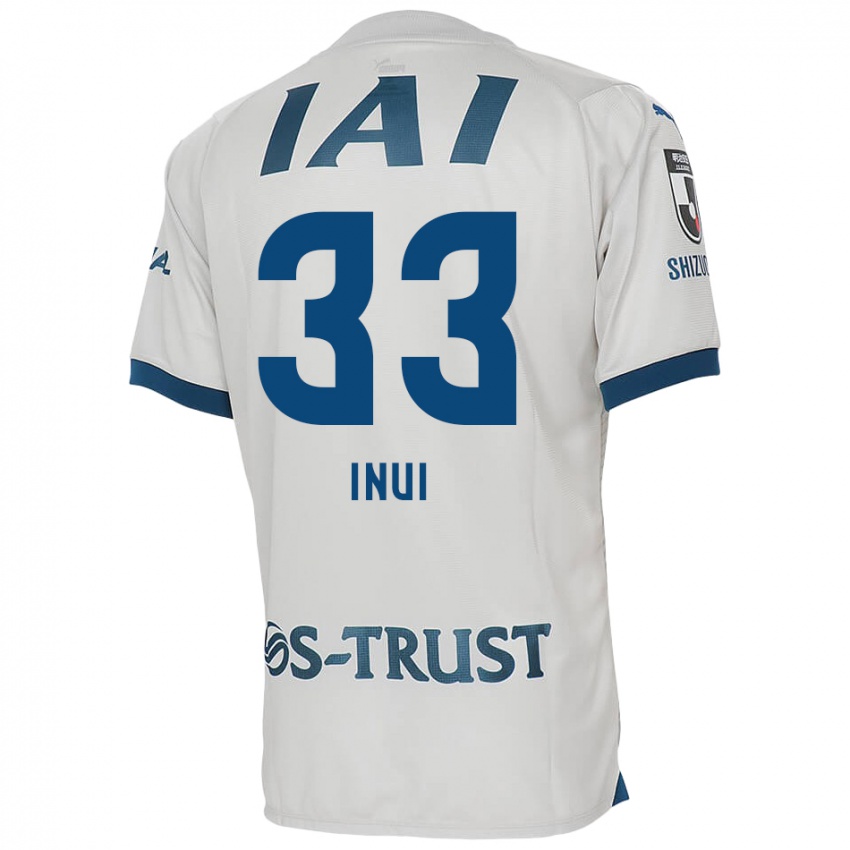 Niño Camiseta Takashi Inui #33 Blanco Azul 2ª Equipación 2024/25 La Camisa