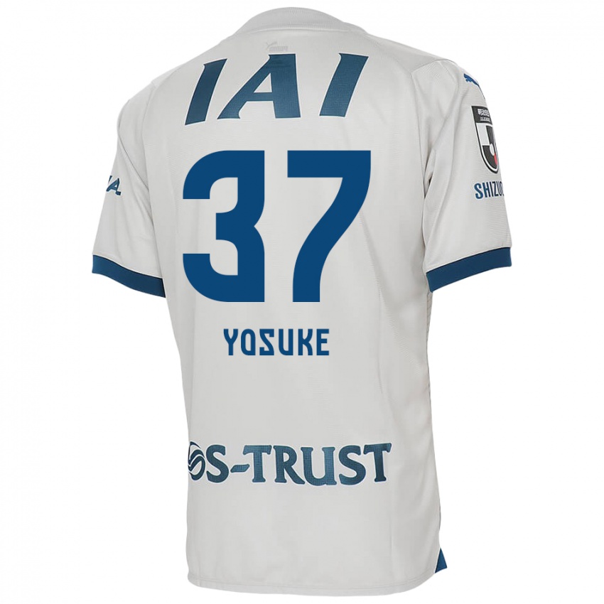 Niño Camiseta Yosuke Morishige #37 Blanco Azul 2ª Equipación 2024/25 La Camisa