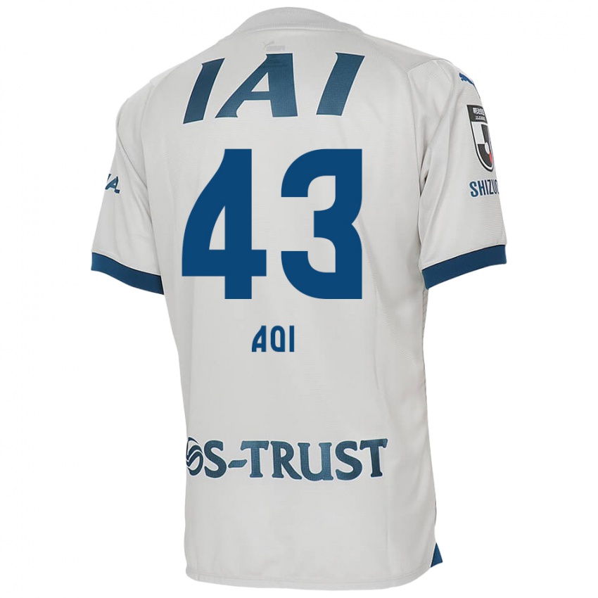 Niño Camiseta Aoi Ando #43 Blanco Azul 2ª Equipación 2024/25 La Camisa