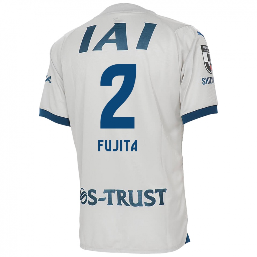 Niño Camiseta Shunsuke Fujita #2 Blanco Azul 2ª Equipación 2024/25 La Camisa