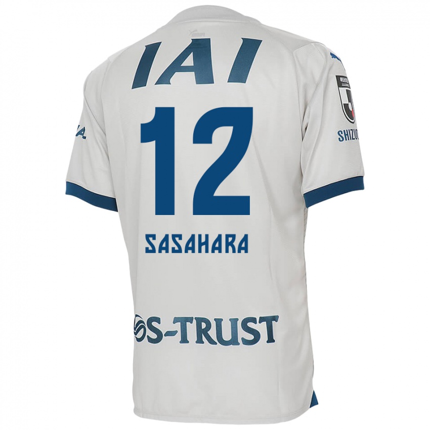 Niño Camiseta Kenshin Sasahara #12 Blanco Azul 2ª Equipación 2024/25 La Camisa