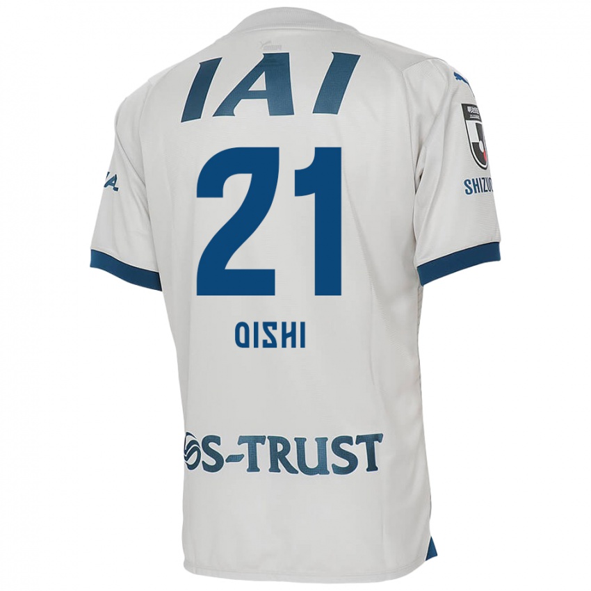 Niño Camiseta Kaede Oishi #21 Blanco Azul 2ª Equipación 2024/25 La Camisa