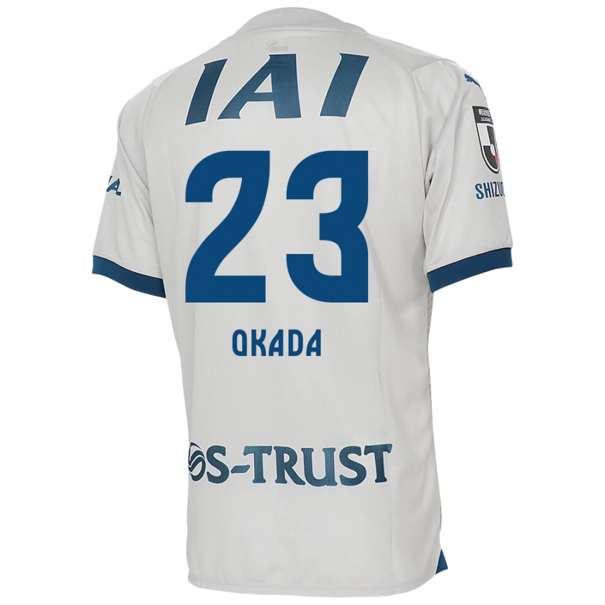 Niño Camiseta Shu Okada #23 Blanco Azul 2ª Equipación 2024/25 La Camisa