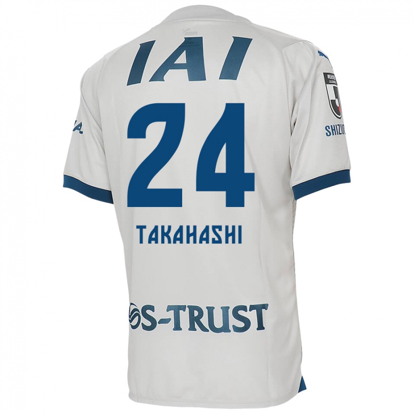 Niño Camiseta Yuzuki Takahashi #24 Blanco Azul 2ª Equipación 2024/25 La Camisa