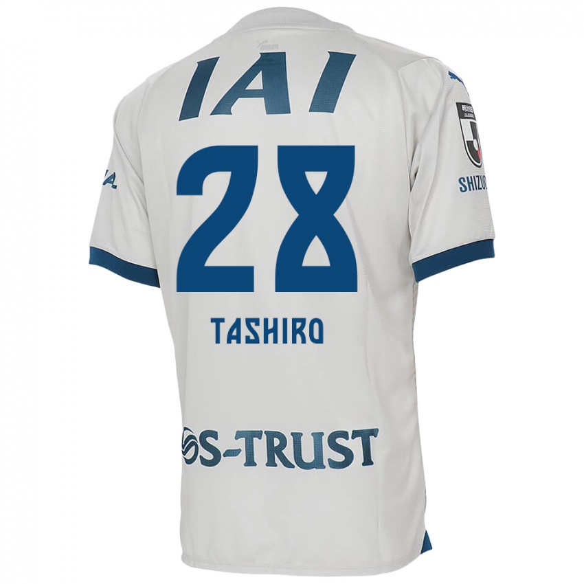 Niño Camiseta Hiroto Tashiro #28 Blanco Azul 2ª Equipación 2024/25 La Camisa