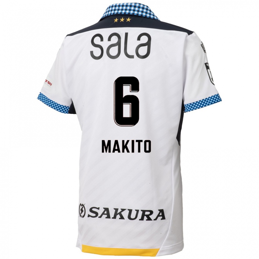 Niño Camiseta Makito Ito #6 Blanco Negro 2ª Equipación 2024/25 La Camisa