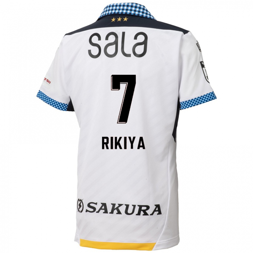 Niño Camiseta Rikiya Uehara #7 Blanco Negro 2ª Equipación 2024/25 La Camisa