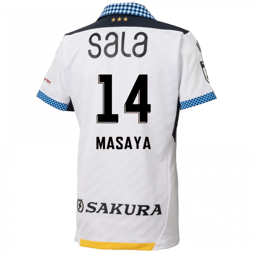 Niño Camiseta Masaya Matsumoto #14 Blanco Negro 2ª Equipación 2024/25 La Camisa