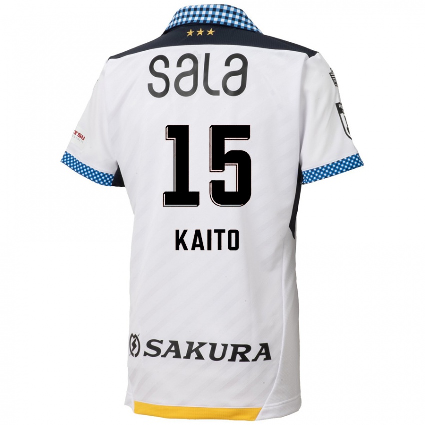 Niño Camiseta Kaito Suzuki #15 Blanco Negro 2ª Equipación 2024/25 La Camisa