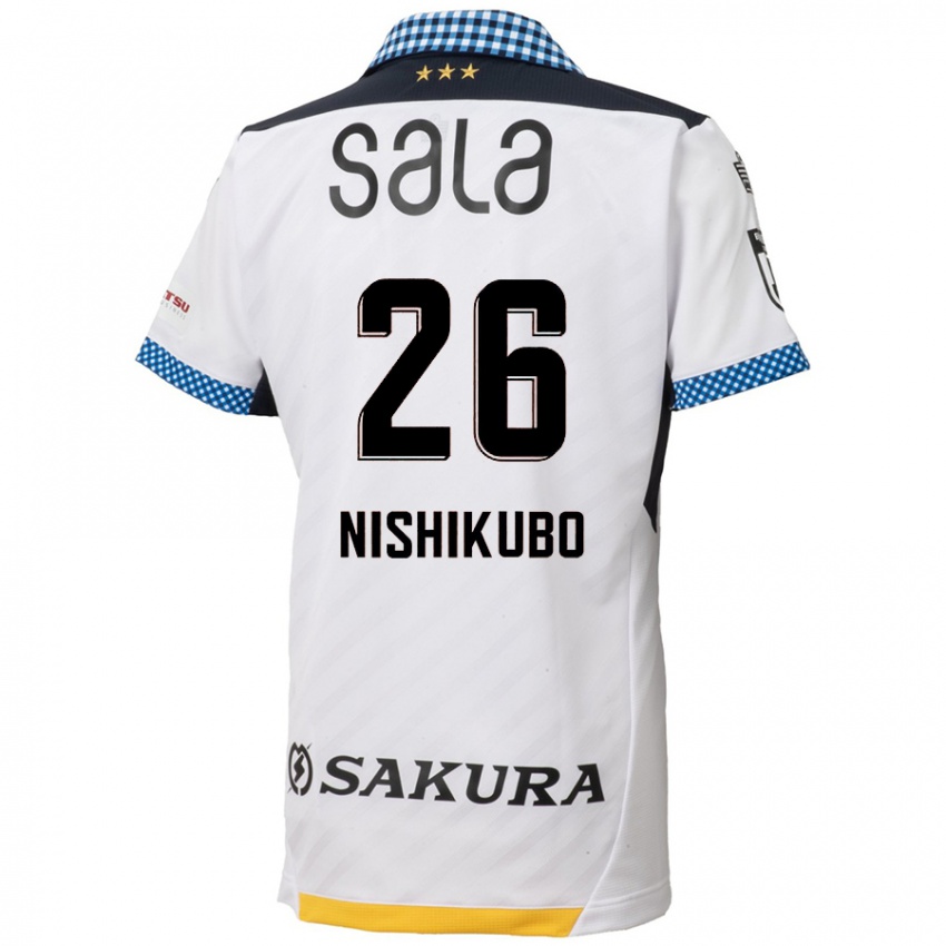 Niño Camiseta Shunsuke Nishikubo #26 Blanco Negro 2ª Equipación 2024/25 La Camisa