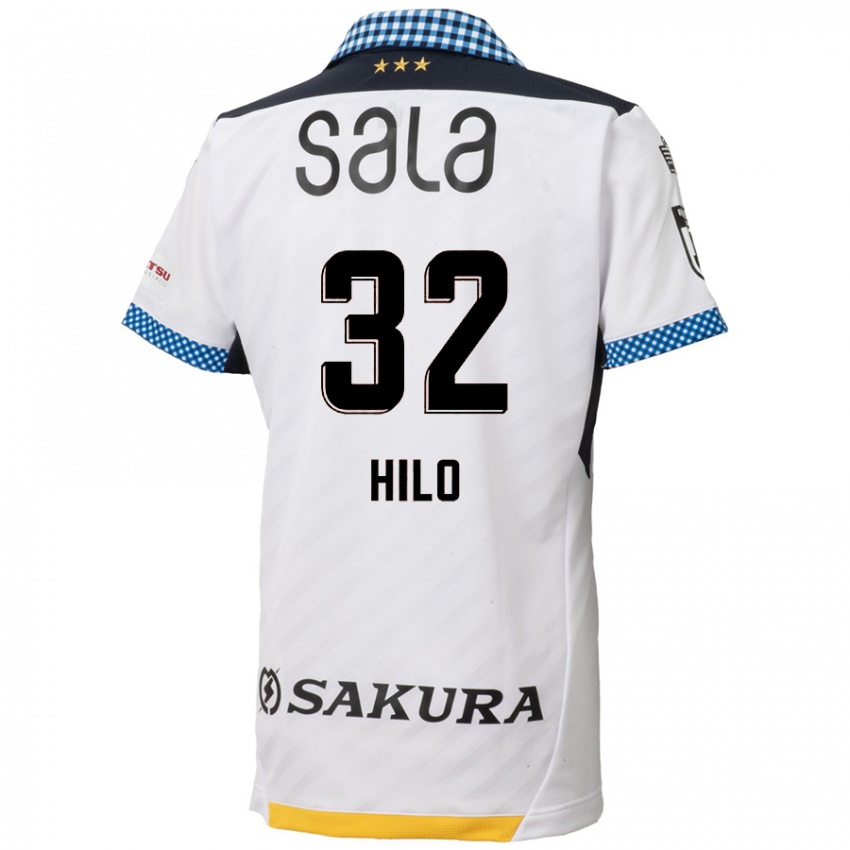 Niño Camiseta Hassan Hilo #32 Blanco Negro 2ª Equipación 2024/25 La Camisa