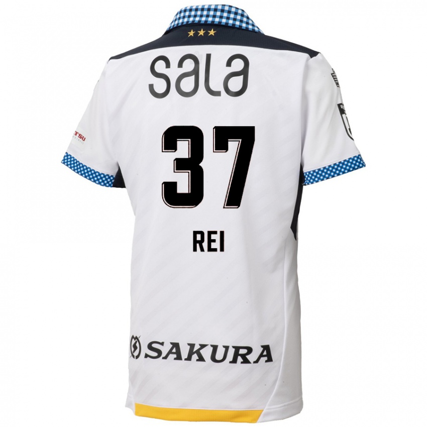 Niño Camiseta Rei Hirakawa #37 Blanco Negro 2ª Equipación 2024/25 La Camisa