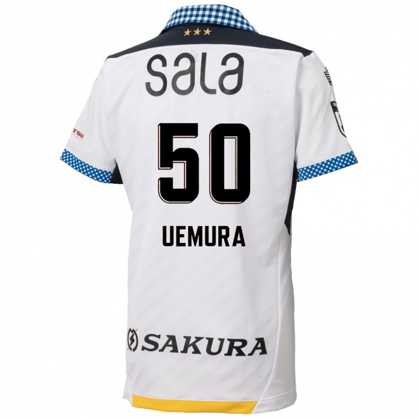 Niño Camiseta Hiroto Uemura #50 Blanco Negro 2ª Equipación 2024/25 La Camisa