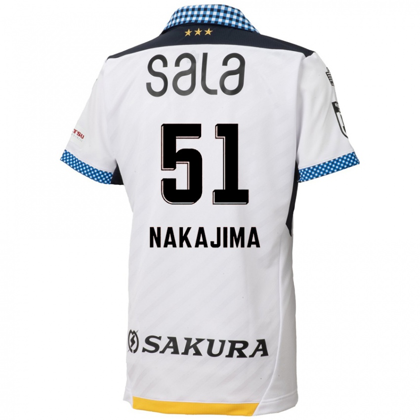 Niño Camiseta Keitaro Nakajima #51 Blanco Negro 2ª Equipación 2024/25 La Camisa