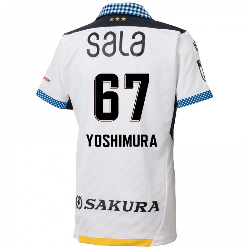 Niño Camiseta Ryusei Yoshimura #67 Blanco Negro 2ª Equipación 2024/25 La Camisa