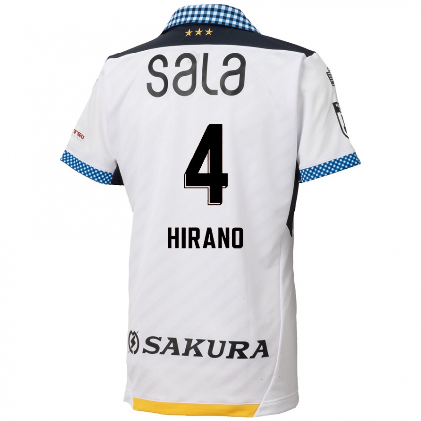 Niño Camiseta Rion Hirano #4 Blanco Negro 2ª Equipación 2024/25 La Camisa