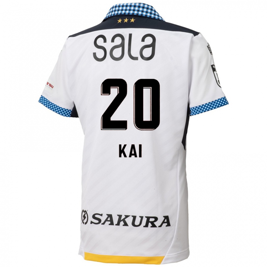 Niño Camiseta Yua Kai #20 Blanco Negro 2ª Equipación 2024/25 La Camisa