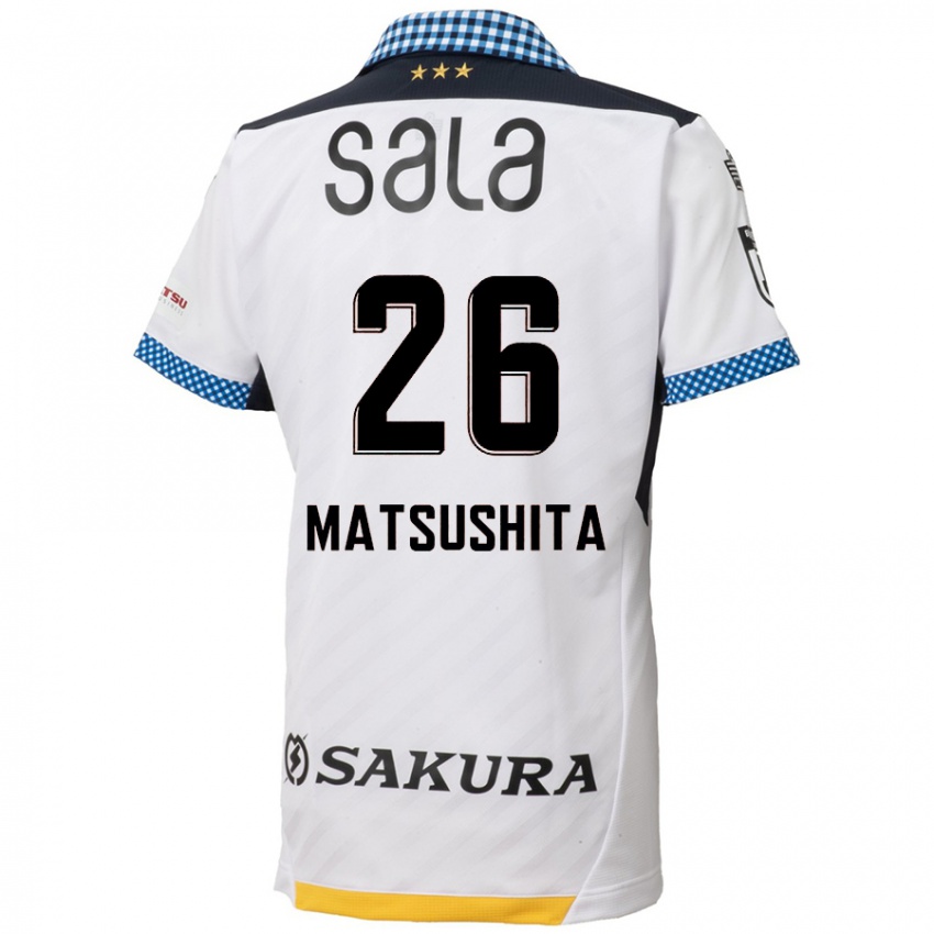 Niño Camiseta Sota Matsushita #26 Blanco Negro 2ª Equipación 2024/25 La Camisa